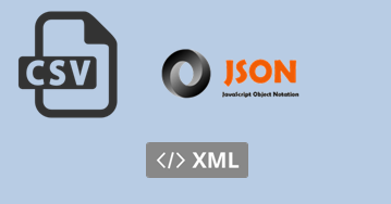 Learn XML/JSON/CSV for Data Storage
